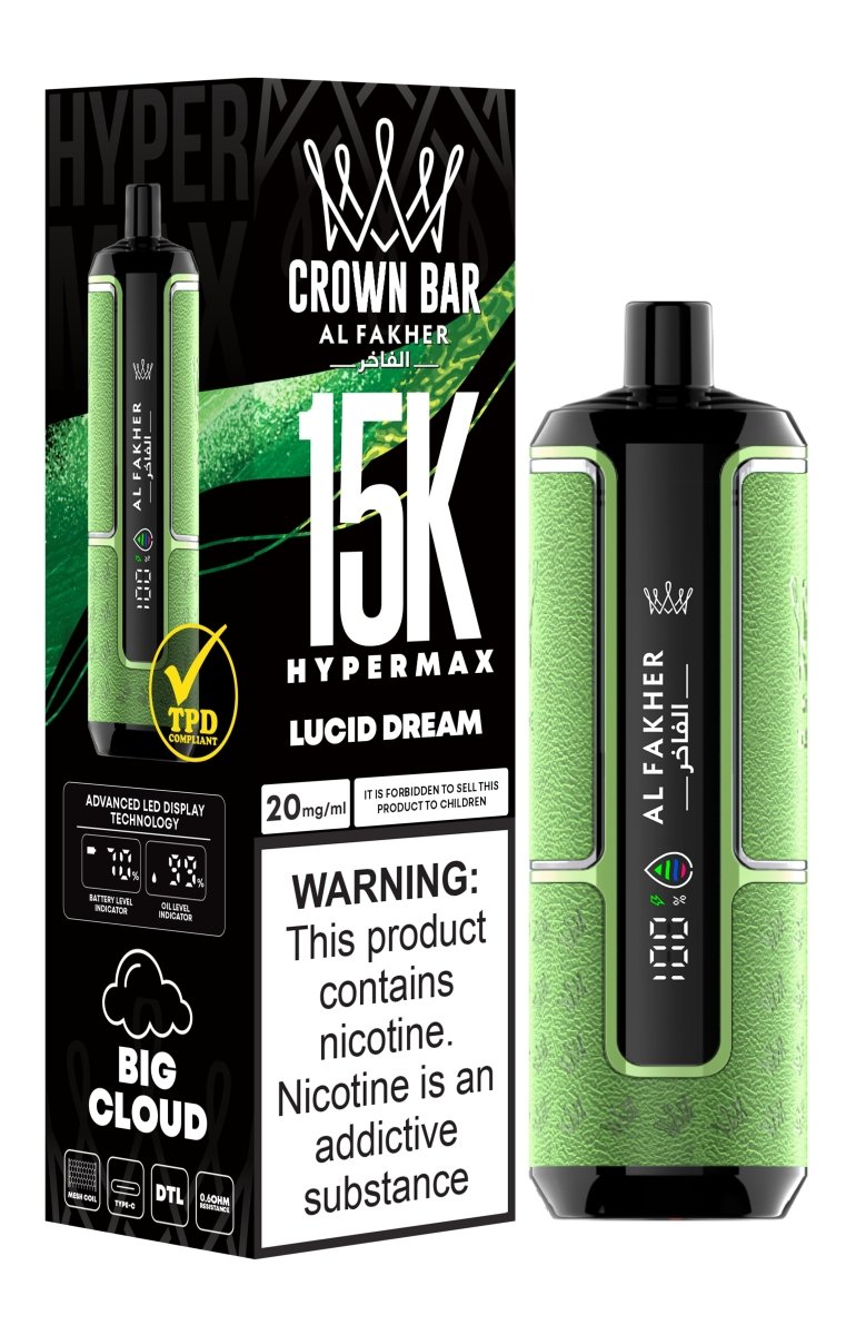 Al Fakher Hypermax 15k Puffs Disposable Vape (Box of 5) - Lucid Dream - vapeukwholesale