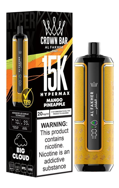 Al Fakher Hypermax 15k Puffs Disposable Vape (Box of 5) - Mango Pineapple - vapeukwholesale