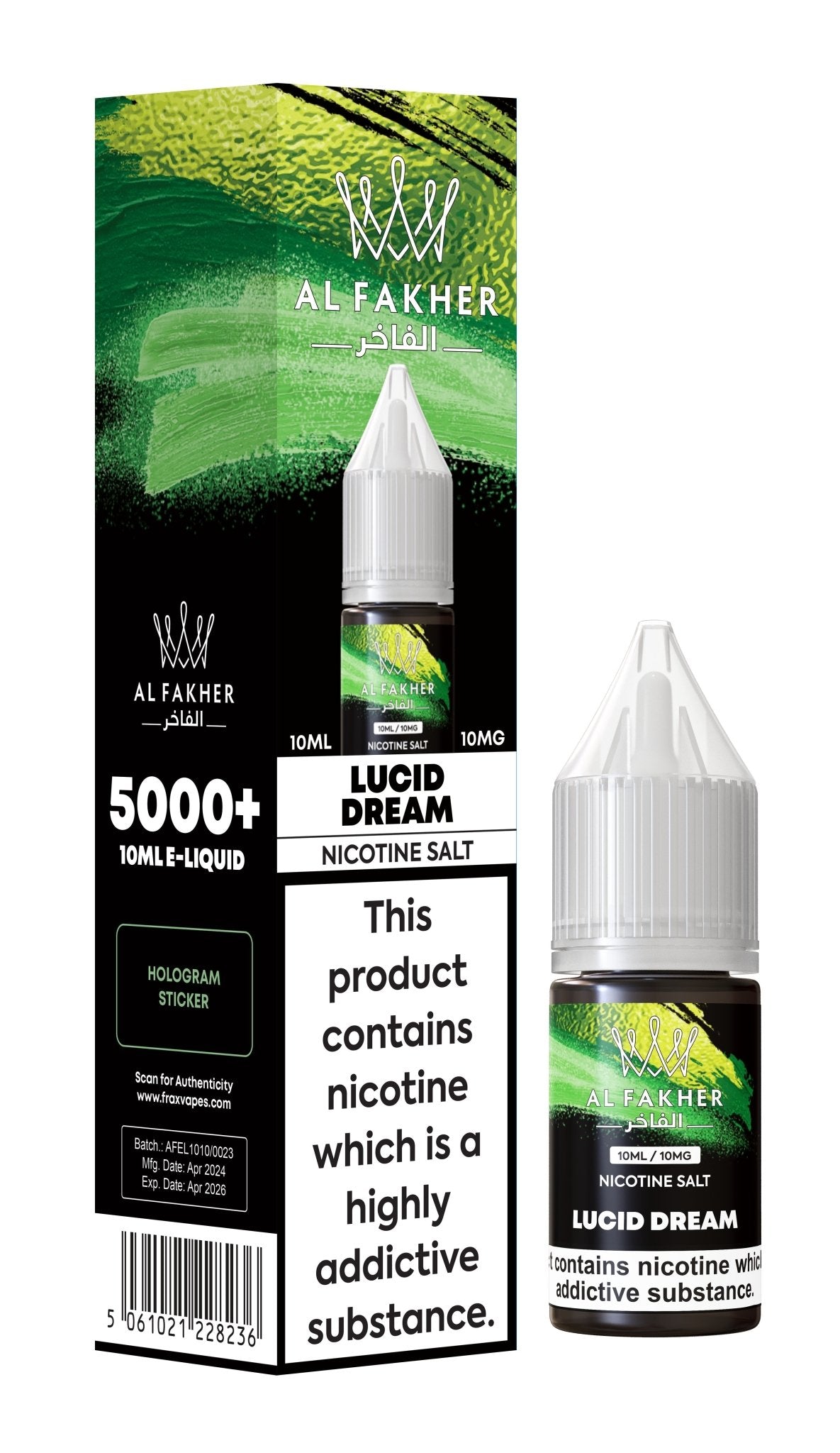 Al Fakher Nic Salt 10ml E-Liquid Box of 10-Lucid Dream-vapeukwholesale