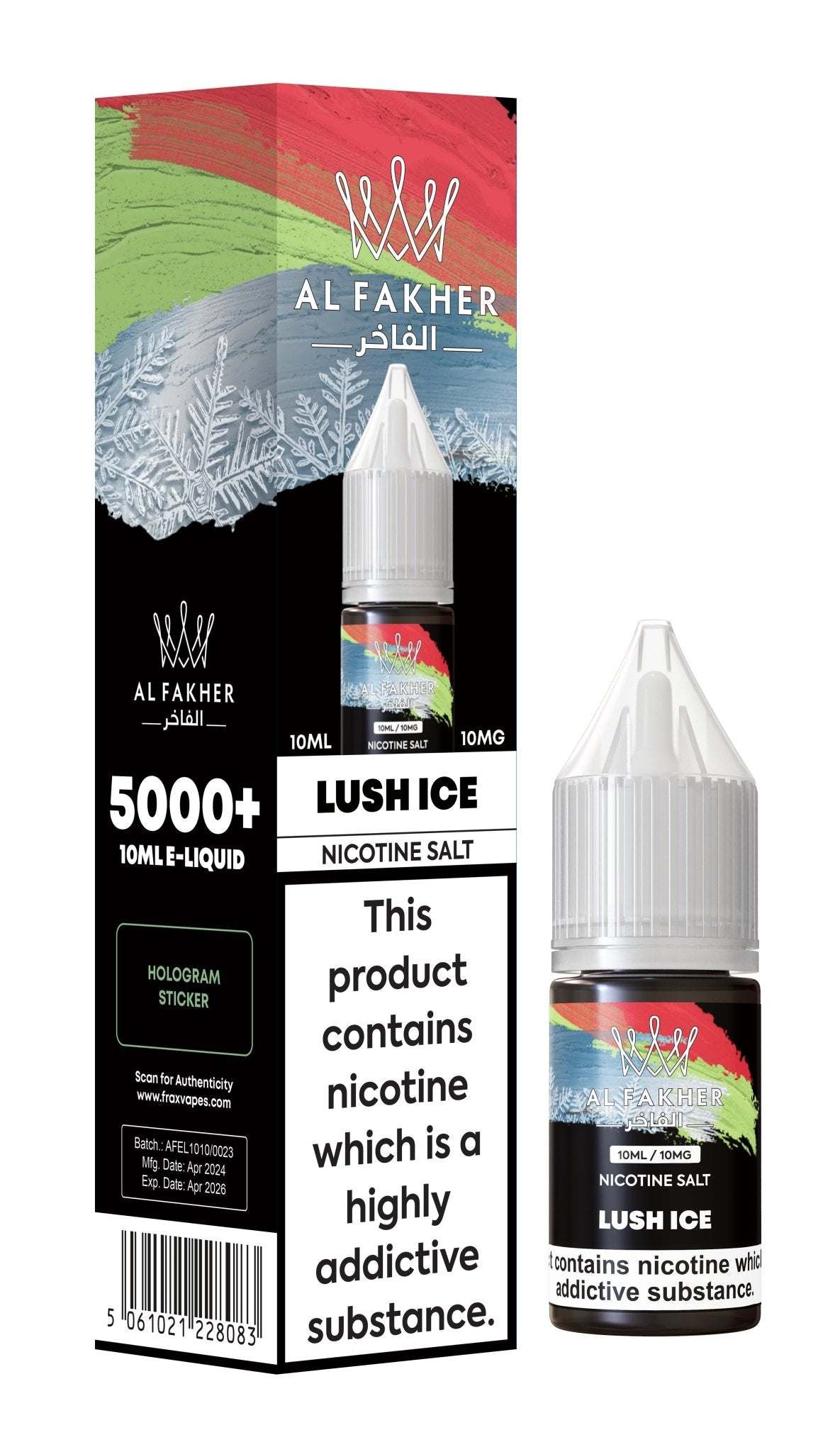 Al Fakher Nic Salt 10ml E-Liquid Box of 10-Lush Ice-vapeukwholesale