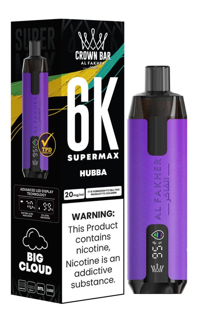 Al Fakher Supermax 6k Puffs Disposable Vape Pod Kit (Box of 5) - Hubba - vapeukwholesale