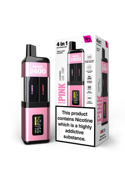 Angel 2400 Puffs Disposble Vape by Vapes Bars (Pack of 5)-Pink Edition (Multi Flavour)-vapeukwholesale