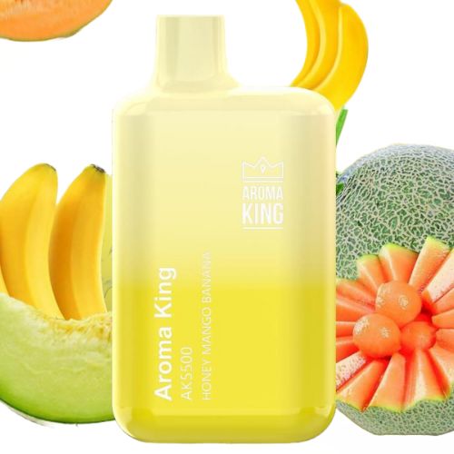 Aroma King AK5500 Disposable Vape Pod Box of 10-Honey Mango Banana-vapeukwholesale