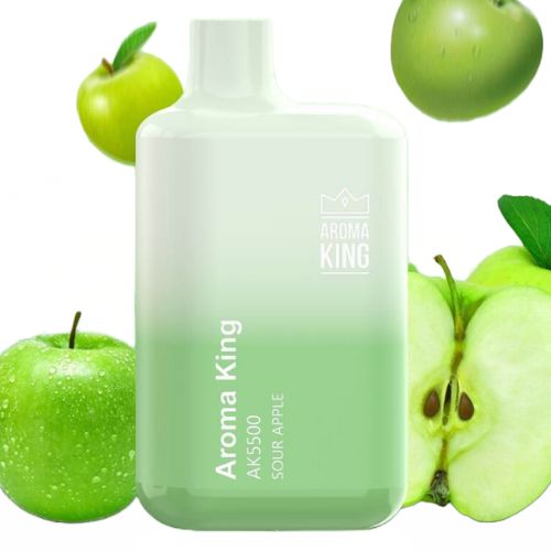 Aroma King AK5500 Disposable Vape Pod Box of 10-Sour Apple-vapeukwholesale