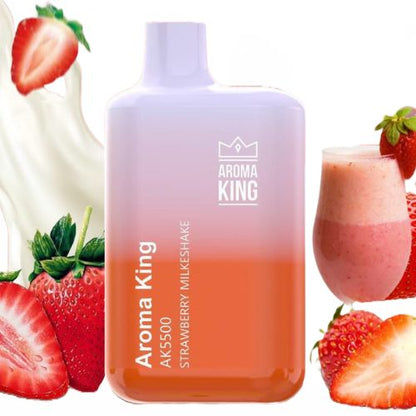 Aroma King AK5500 Disposable Vape Pod Box of 10-Strawberry Milkshake-vapeukwholesale