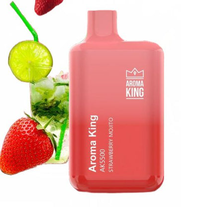 Aroma King AK5500 Disposable Vape Pod Box of 10-Strawberry Mojito-vapeukwholesale