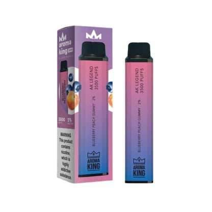 Aroma King Legend 3500 Disposable Vape Pod Box of 10-Blueberry Peach Gummy-vapeukwholesale