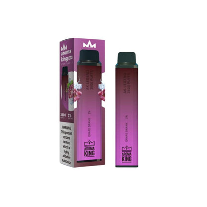 Aroma King Legend 3500 Disposable Vape Pod Box of 10-Grape Drank-vapeukwholesale