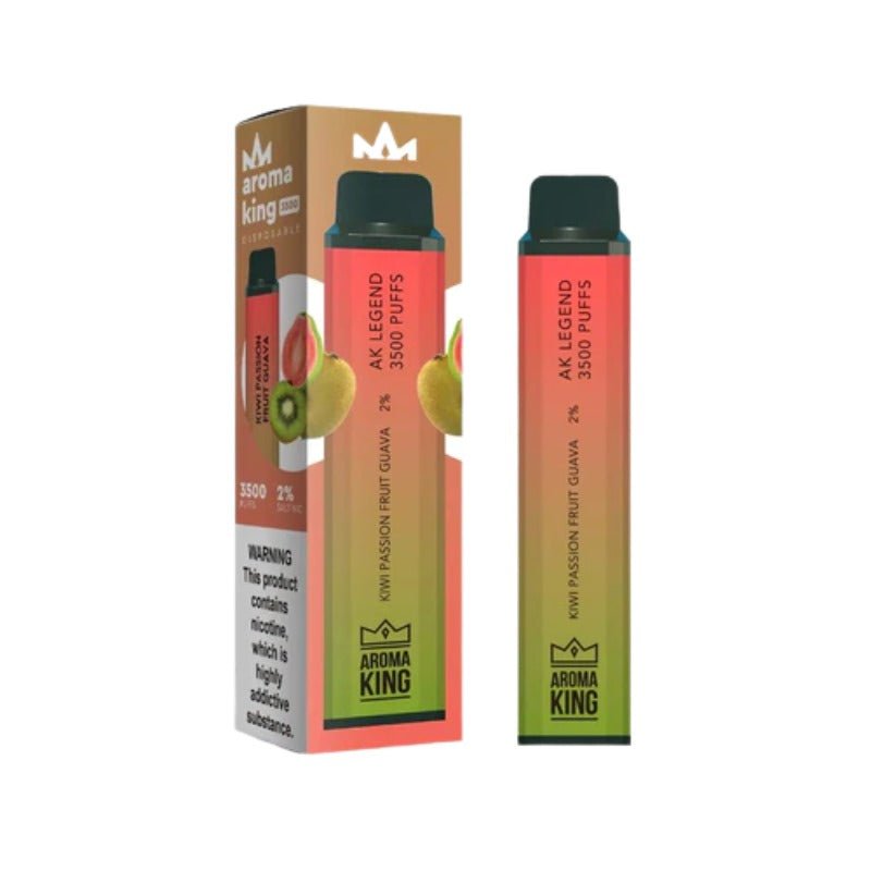 Aroma King Legend 3500 Disposable Vape Pod Box of 10-Kiwi Passionfruit Guava-vapeukwholesale