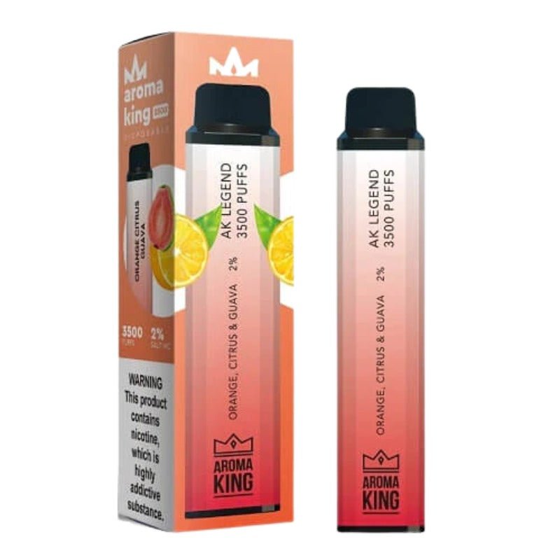 Aroma King Legend 3500 Disposable Vape Pod Box of 10-Orange Citrus Guava-vapeukwholesale