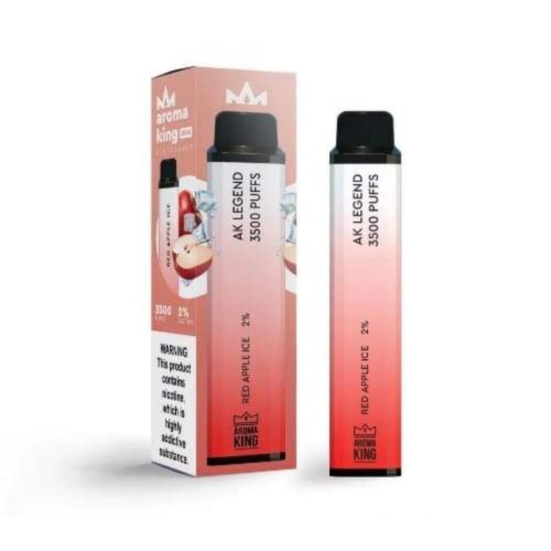 Aroma King Legend 3500 Disposable Vape Pod Box of 10-Red Apple Ice-vapeukwholesale