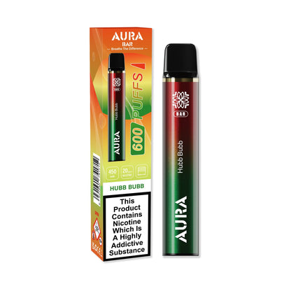 Aura Bar 600 Puffs Disposable Vape Pod Box of 10-Hubb Bubb-vapeukwholesale