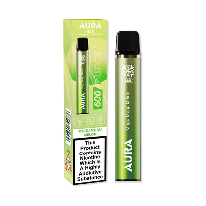 Aura Bar 600 Puffs Disposable Vape Pod Box of 10-Mgu Mgu Melon-vapeukwholesale