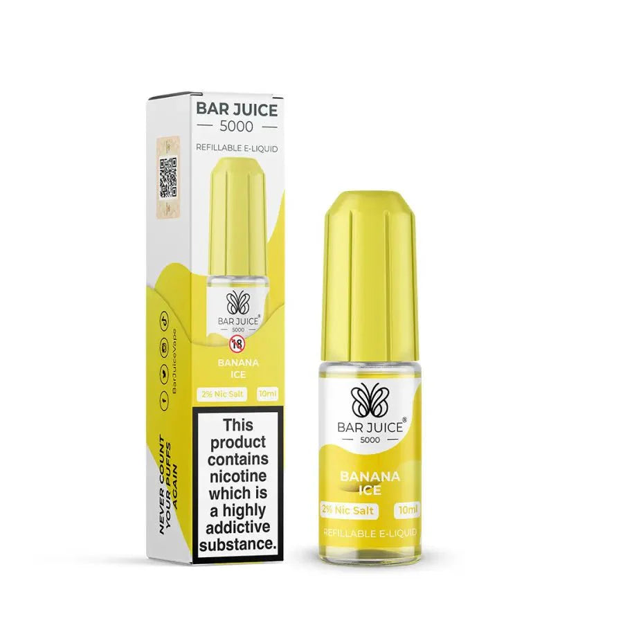 Bar Juice 5000 10ml Nic Salts E-liquids - Box of 10-Banana Ice-vapeukwholesale