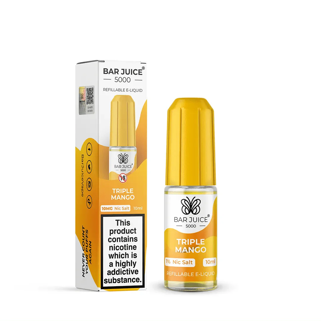 Bar Juice 5000 10ml Nic Salts E-liquids - Box of 10-Triple Mango-vapeukwholesale