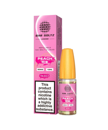 Bar soltz 10ml Nic Salt Pack of 10-Peach Ice-vapeukwholesale