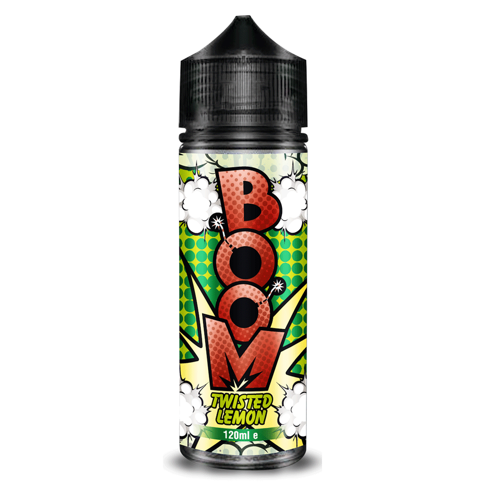 Boom 100ml E-liquids Shortfill-Twisted Lemon-vapeukwholesale