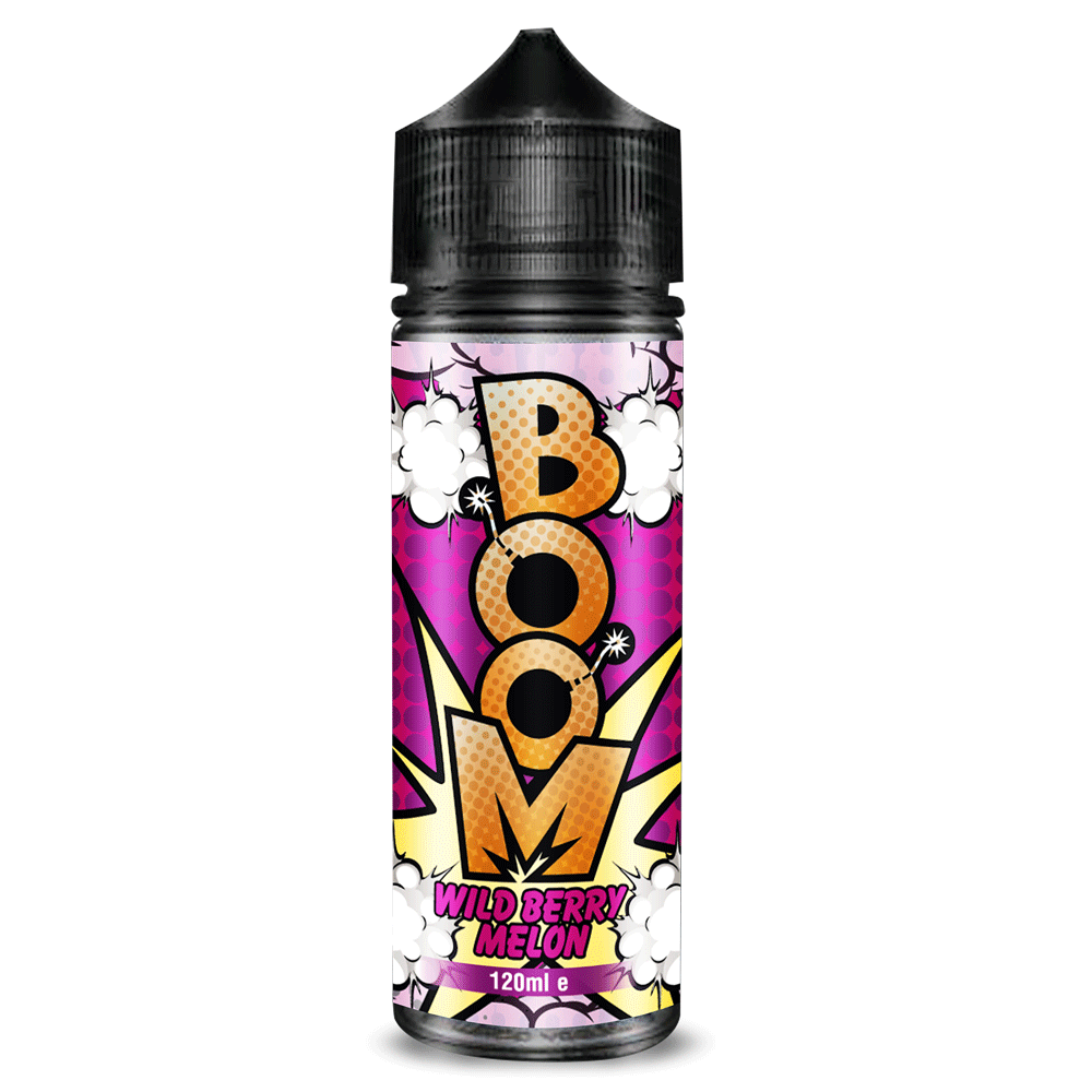 Boom 100ml E-liquids Shortfill-Wild Berry Melon-vapeukwholesale