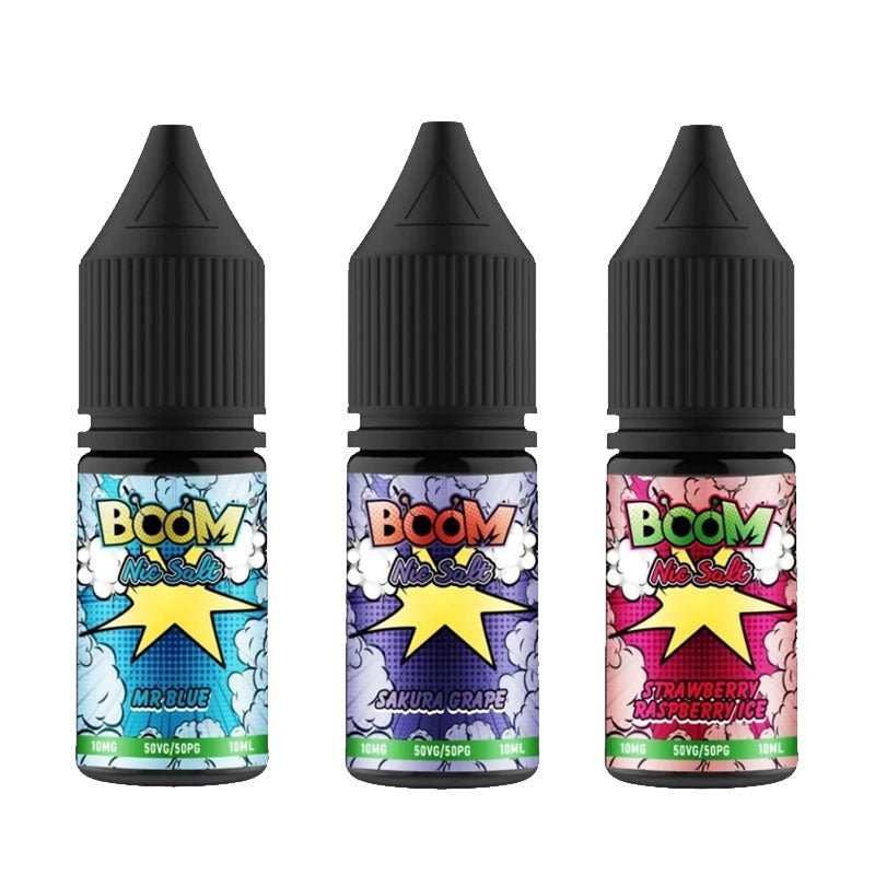 Boom Nic Salts 10ml E-liquids - Box of 10