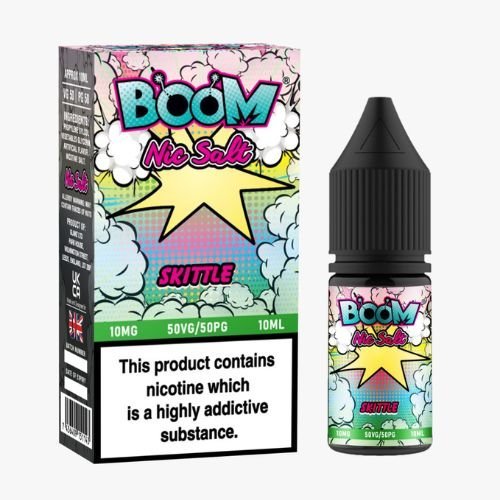 Boom Nic Salts 10ml E-liquids - Box of 10-Skittle-vapeukwholesale