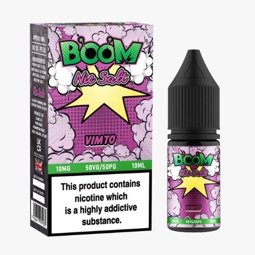 Boom Nic Salts 10ml E-liquids - Box of 10-Vimto-vapeukwholesale