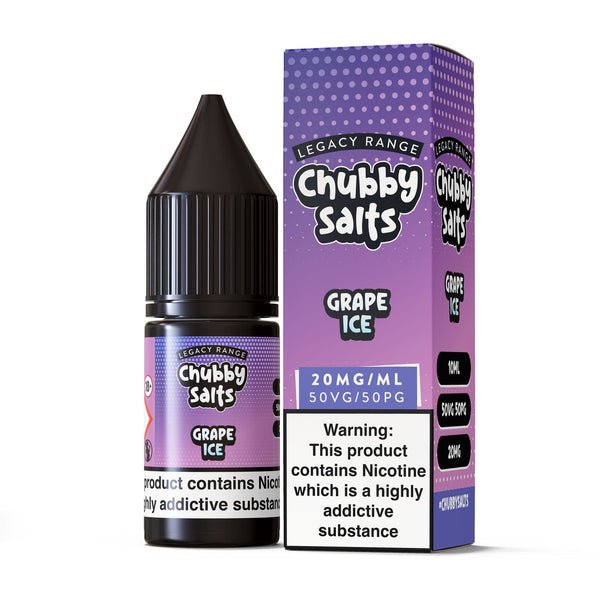 Chubby Salt 10ml E-liquids Nic Salts - Box of 10-Grape Ice-vapeukwholesale