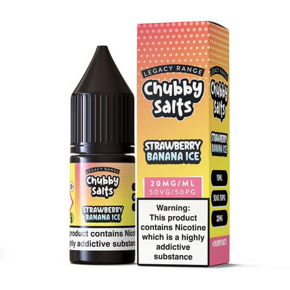 Chubby Salt 10ml E-liquids Nic Salts - Box of 10-Strawberry Banana Ice-vapeukwholesale