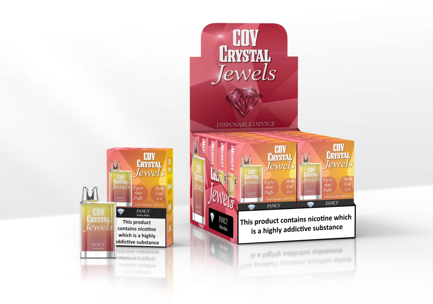 COV Crystal Jewels 600 Puff Disposable Vape Pod-Pack of 10-Hubba Bubba-vapeukwholesale