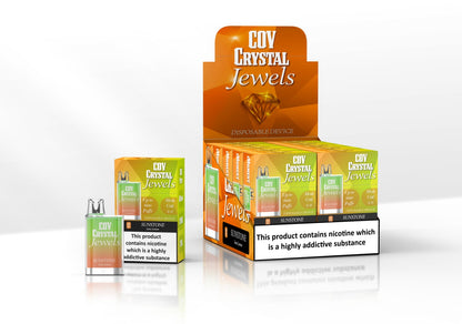 COV Crystal Jewels 600 Puff Disposable Vape Pod-Pack of 10-Lime Lemon-vapeukwholesale