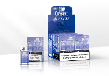 COV Crystal Jewels 600 Puff Disposable Vape Pod-Pack of 10-Mr Blue-vapeukwholesale