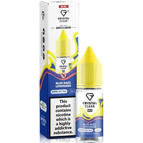 Crystal Clear Nic Salts 10ml- Pack of 10-Blue Razz Lemonade-vapeukwholesale