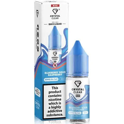 Crystal Clear Nic Salts 10ml- Pack of 10-Blueberry Sour Raspberry-vapeukwholesale