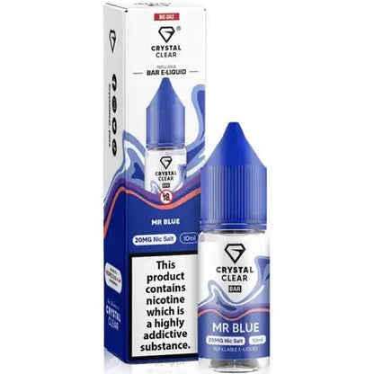 Crystal Clear Nic Salts 10ml- Pack of 10-Mr Blue-vapeukwholesale