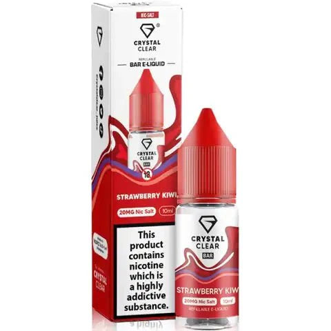 Crystal Clear Nic Salts 10ml- Pack of 10-Strawberry Kiwi-vapeukwholesale