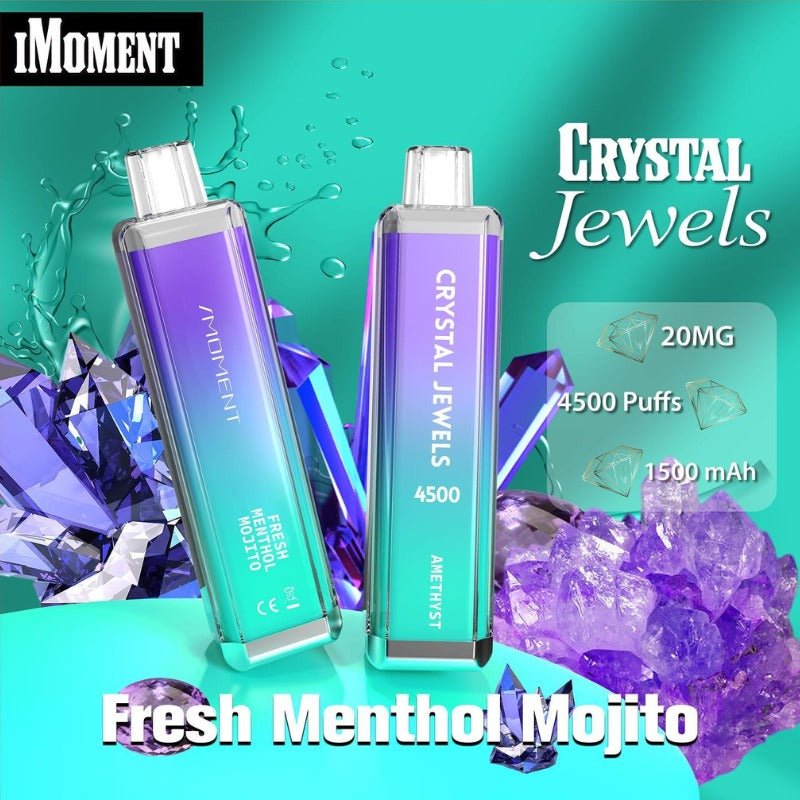 Crystal Jewels 4500 Disposable Vape Pod-Box of 10-Fresh Menthol Mojito-vapeukwholesale