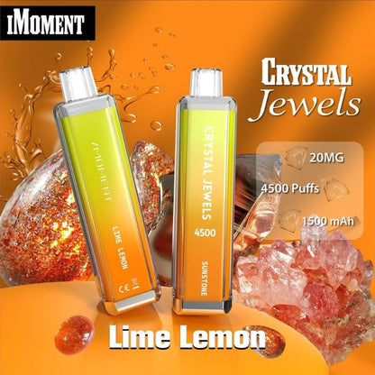 Crystal Jewels 4500 Disposable Vape Pod-Box of 10-Lime Lemon-vapeukwholesale