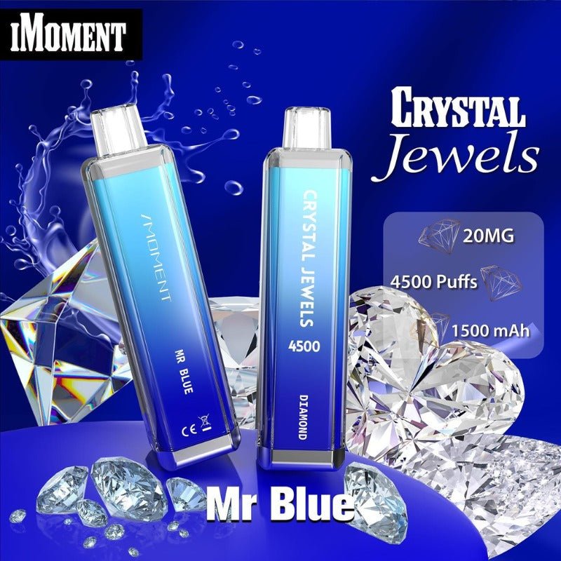 Crystal Jewels 4500 Disposable Vape Pod-Box of 10-Mr Blue (Mixed Berries)-vapeukwholesale