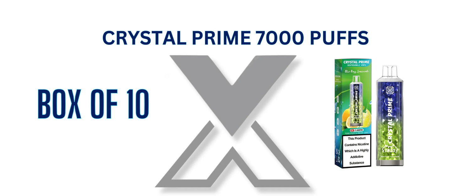 Vape in style with Crystal Prime 7000, delivering 7000 ultra-smooth puffs of premium flavors. Crafted for vapers who demand lasting satisfaction, this high-quality disposable vape ensures flavor consistency.