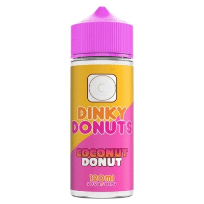 Dinky Donuts 100ml Shortfill-Coconut Donut-vapeukwholesale