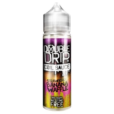 Double Drip 50ml Shortfill-Strawberry Banana Waffle-vapeukwholesale