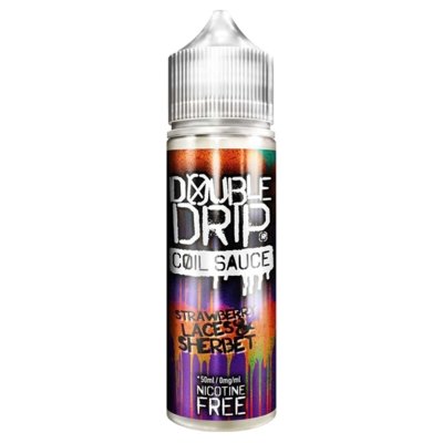 Double Drip 50ml Shortfill-Strawberry Laces And Sherbet-vapeukwholesale