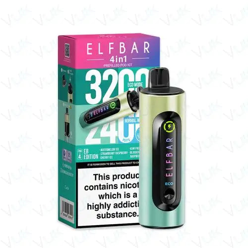 Elf bar 4-in-1 3200 prefilled box of 5