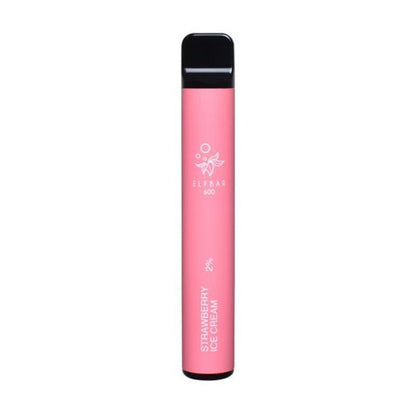 Elf Bar 600 Disposable Kit 20 MG | 10 Pack | vapeukwholesale-Strawberry Ice Cream-vapeukwholesale