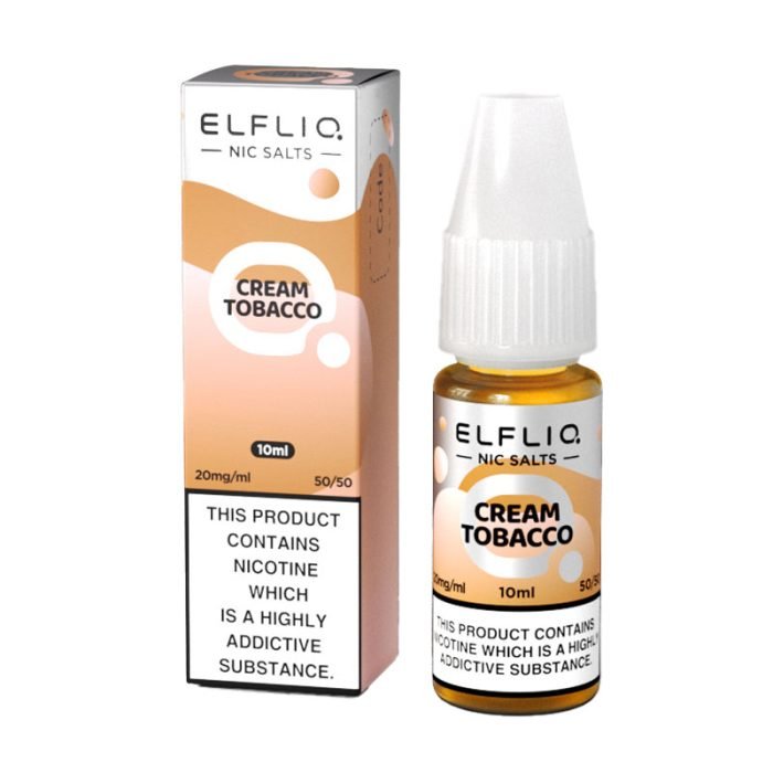 Elf Bar Elfliq Nic Salt - Box of 10-Cream Tobacco-vapeukwholesale