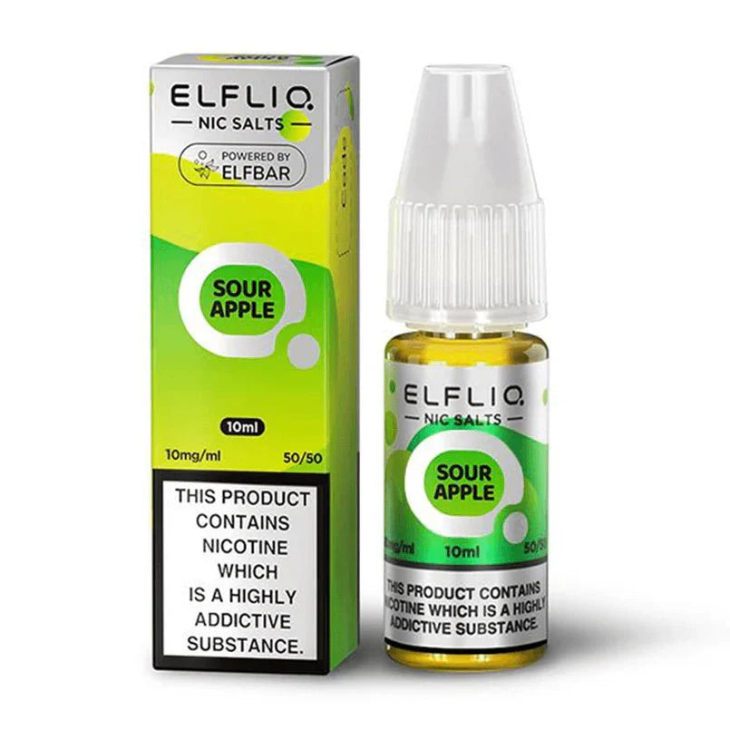 Elf Bar Elfliq Nic Salt - Box of 10-Sour Apple-vapeukwholesale