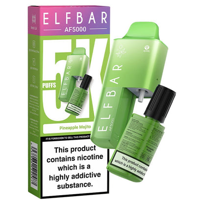 Elfbar AF5000 Puffs Disposable Vape Device - Box of 10-Pineapple Mojito-vapeukwholesale