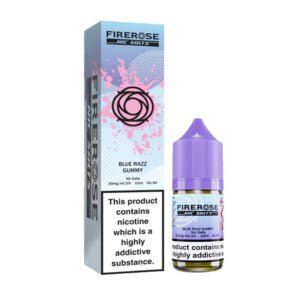 Elux Firerose 5000 Nic Salt E-Liquid 10ml - Box of 10-Blue Razz Gummy-vapeukwholesale