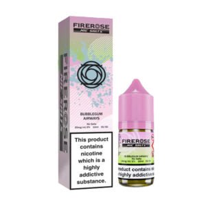 Elux Firerose 5000 Nic Salt E-Liquid 10ml - Box of 10-Bubblegum Airways-vapeukwholesale