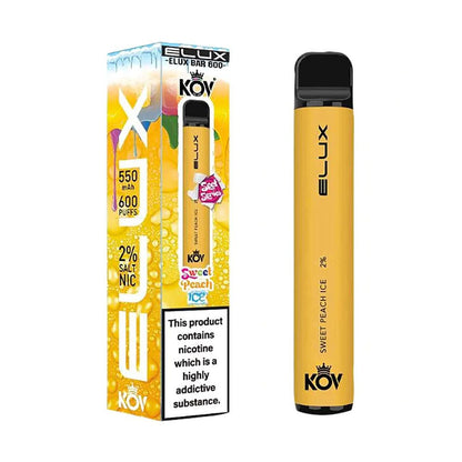 ELUX KOV Lemonade Series Bar 600 Puffs | 10 Pack | vapeukwholesale-Sweet Peach Ice *New*-vapeukwholesale