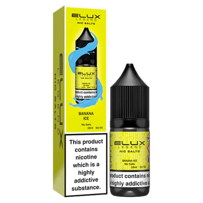 Elux Legend Nic Salts - 10ml E-liquids - Box of 10-Banana Ice *New*-vapeukwholesale